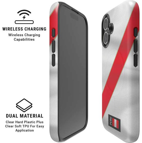 Peru Soccer Flag iPhone 16 Magsafe Impact Case